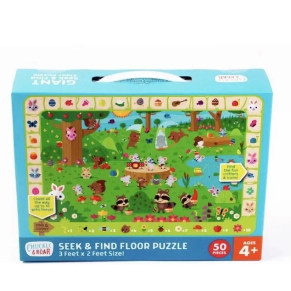CHUCKLE & ROAR  50pc Floor Puzzle + Aqua Draw Spring Easter Lot 2